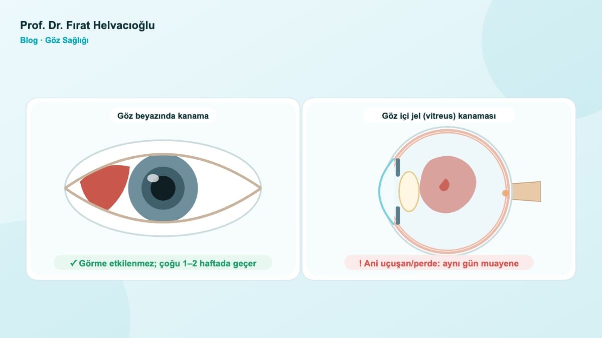 Göz beyazında kanama ve göz içi (vitreus) kanamasının yeri – Prof. Dr. Fırat Helvacıoğlu